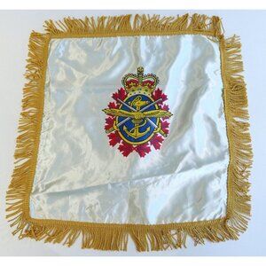 Vintage Coat of Arms Wartime Ear Pillow Cover Satin 1940's WWII